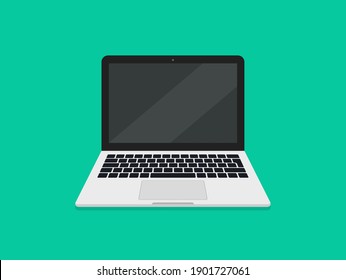 Laptop Screen Keyboard Laptop Cartoon Style Stock Vector (Royalty Free ...