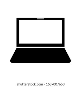Laptop screen or notebook display icon. on a white background. Web Eps 10