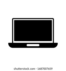 Laptop screen or notebook display icon. on a white background. Web Eps 10