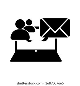 Laptop screen or notebook display icon. on a white background. Web Eps 10