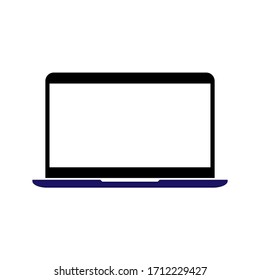 Laptop screen or notebook display icon. on a white background.