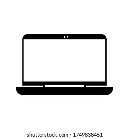 Laptop screen or notebook display icon. on a white background