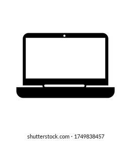 Laptop screen or notebook display icon. on a white background