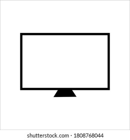 Laptop screen or notebook display icon. on a white background.