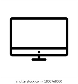 Laptop screen or notebook display icon. on a white background.