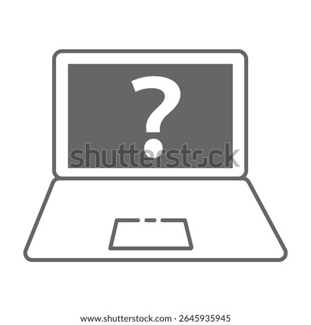 Laptop Screen Showing Question Mark Icon