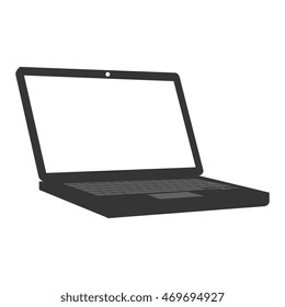laptop screen technology computer gadget device portable vector illustration isolated