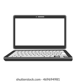 laptop screen technology computer gadget device portable vector illustration isolated