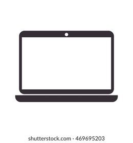 laptop screen technology computer gadget device portable vector illustration isolated