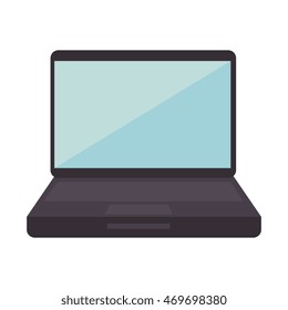 laptop screen technology computer gadget device portable vector  isolated and flat illustration
