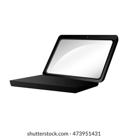 laptop screen technology computer gadget device portable vector illustration
