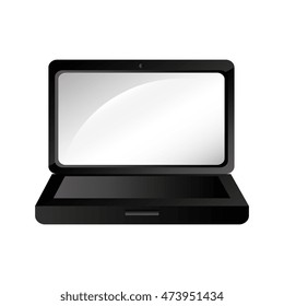 laptop screen technology computer gadget device portable vector illustration