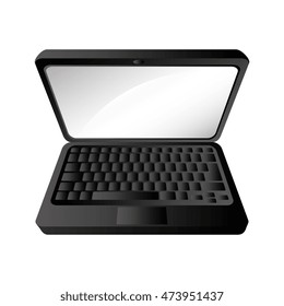 laptop screen technology computer gadget device portable vector illustration