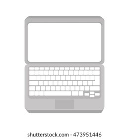 laptop screen technology computer gadget device portable vector illustration