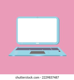 Laptop screen technology icon illustration