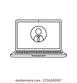 Notebook-Bildschirm-Benutzerprofil mit Zeitraffer-Computerbildschirm-Design
