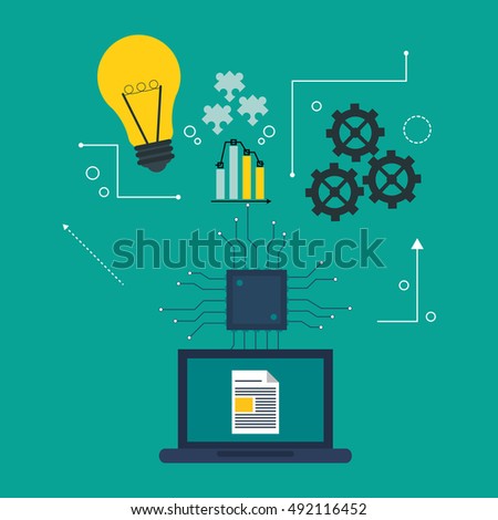 Laptop and screwdriver icon. Proffesional Solution. Vector graph