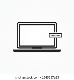 laptop security protection icon. One of set web icons