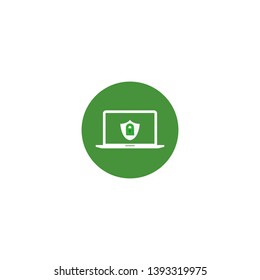laptop securtiy icon graphic element Illustration template design