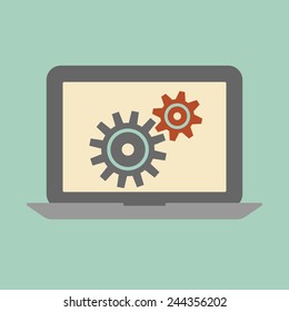 Laptop service concept