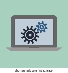 Laptop service concept
