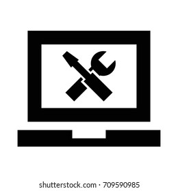 laptop settings symbol icon
