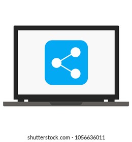 laptop share icon