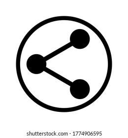 laptop with Share icon in simple design. Share sign and symbol vector design. Vector illustration.