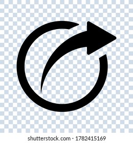 portátil con icono Share en un diseño sencillo. Compartir el diseño del vector de signo y símbolo. Ilustración vectorial.