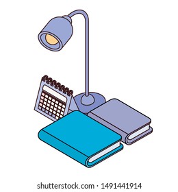 laptop with sheets of paper on white background