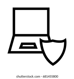 Laptop Shield Icon