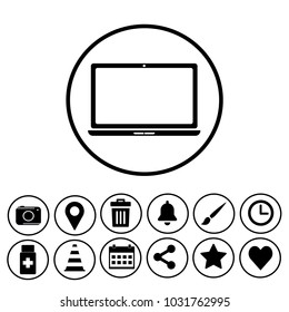 laptop sign icon