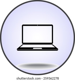 Laptop sign icon, vector illustration. Flat design style 