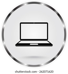 Laptop sign icon, vector illustration. Flat design style 