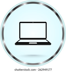 Laptop sign icon, vector illustration. Flat design style 