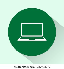 Laptop sign icon, vector illustration. Flat design style 