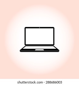 Laptop sign icon, vector illustration. Flat design style 
