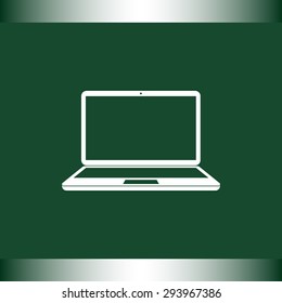 Laptop sign icon, vector illustration. Flat design style 