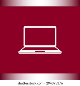 Laptop sign icon, vector illustration. Flat design style 