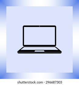 Laptop sign icon, vector illustration. Flat design style 