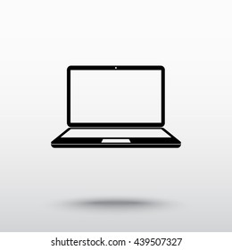Laptop sign icon, vector illustration. Flat design style 
