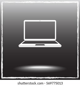 Laptop sign icon, vector illustration. Flat design style 