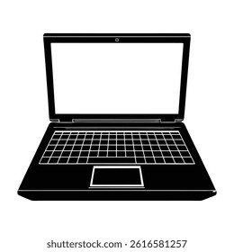 A Laptop silhouette vector illustration