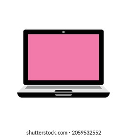LAPTOP SIMPLE CLIP ART VECTOR ILLUSTRATION