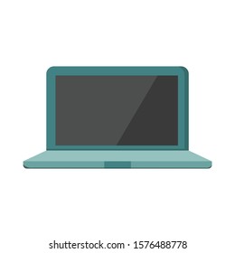 Laptop simple illustration clip art vector