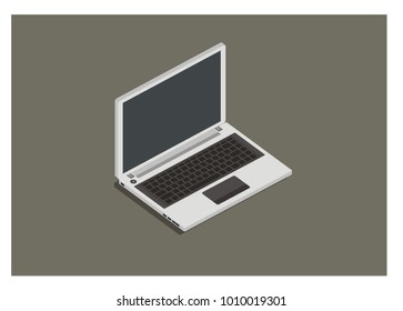 laptop simple isometric illustration
