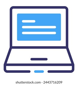 Laptop Simple Line Icon Logo Symbol