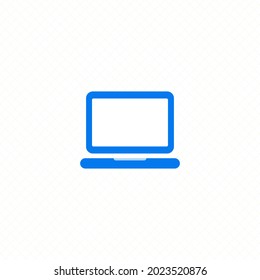 laptop single icon simple flat design vector