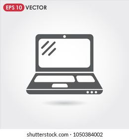 laptop single vector icon on light background