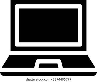 Laptop single vector line icon